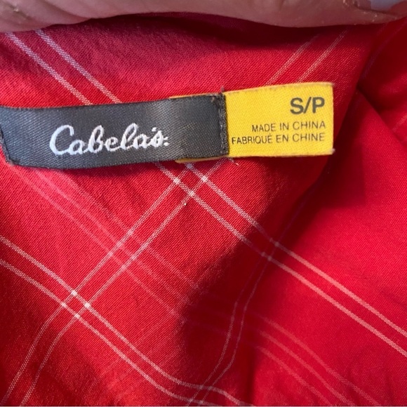 🛍️3/$30 Cabela’s women’s  plaid button up sleeveless top‎ in size small - Picture 8 of 9
